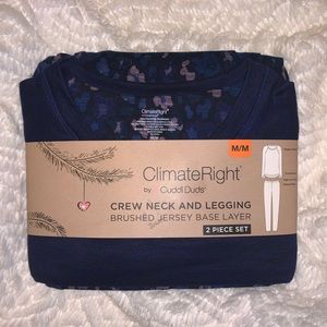 Cuddl Duds Climate Right 2 Pc Set Crew neck and legging